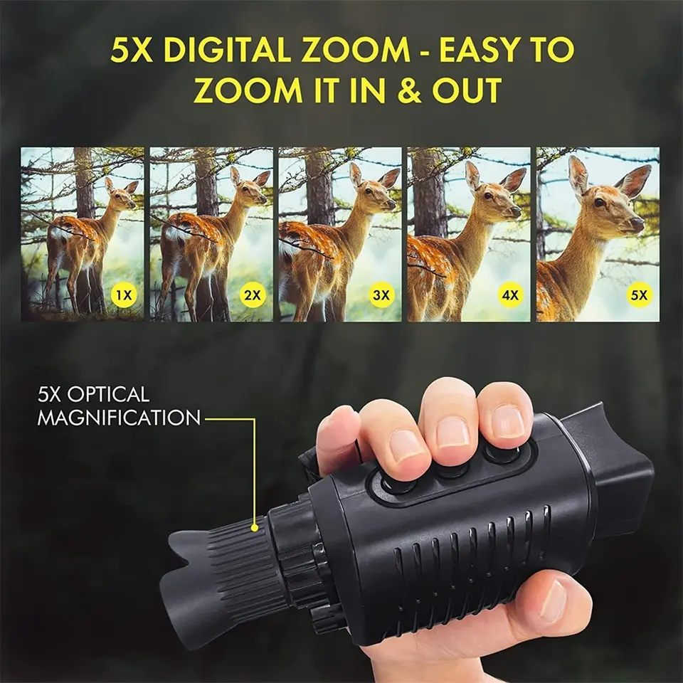 Outdoor Hunting Videos - 1080P Monoculars Hunting Telescope Camera 5X