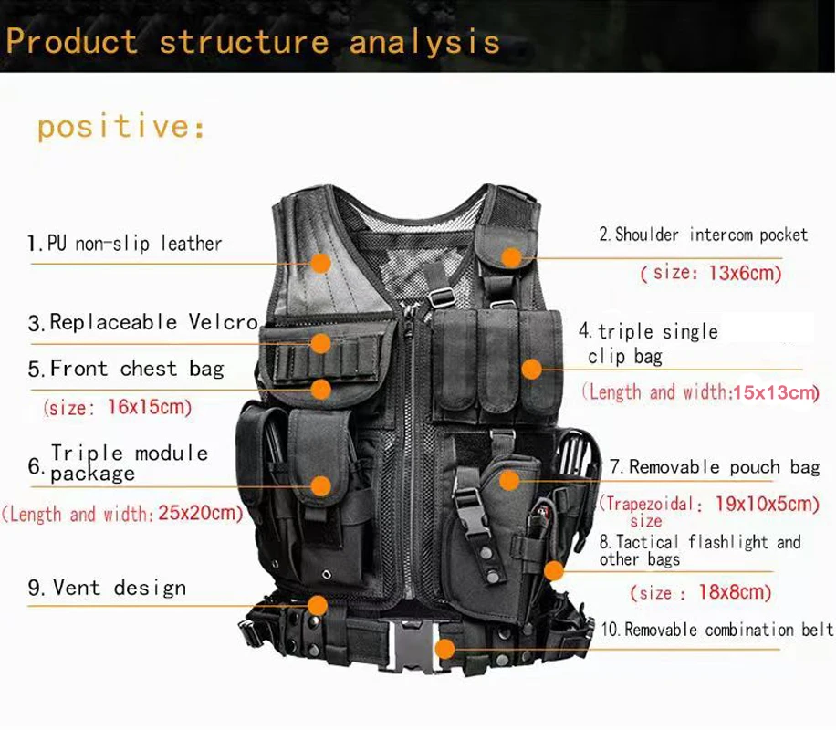 Adjustable Molle Tactical Vest - Hunting Outdoor Game review and price
